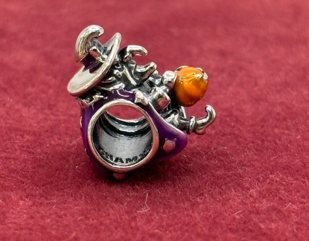Chamilia Sterling Silver Witch With Jack O'Lantern Bead Charm #82208